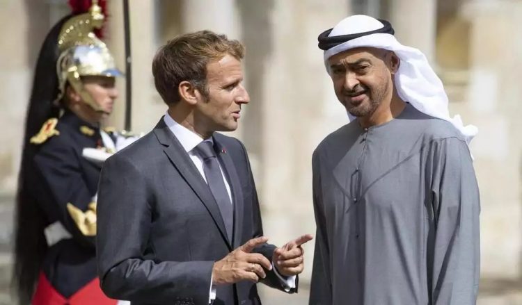 Emmnuel Macron et Cheikh Mohamed bin Zayed Al Nahyan